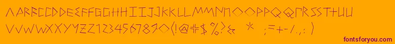 PetitexbutLight Font – Purple Fonts on Orange Background