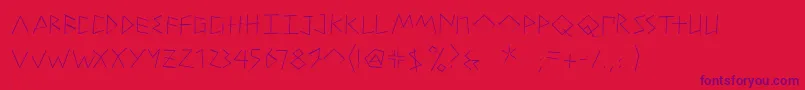 PetitexbutLight Font – Purple Fonts on Red Background