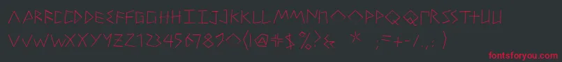 PetitexbutLight Font – Red Fonts on Black Background