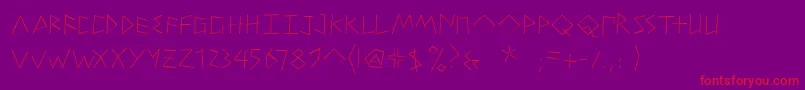 fuente PetitexbutLight – Fuentes Rojas Sobre Fondo Morado