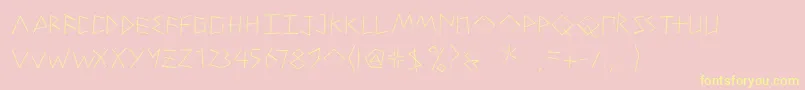 PetitexbutLight Font – Yellow Fonts on Pink Background