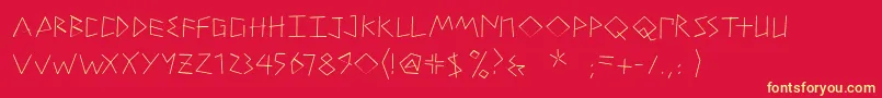 PetitexbutLight Font – Yellow Fonts on Red Background
