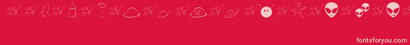 Шрифт Spacey – розовые шрифты на красном фоне