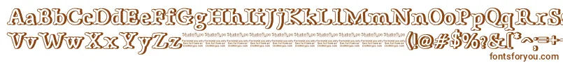 BonebasticOutlineDemo Font – Brown Fonts on White Background