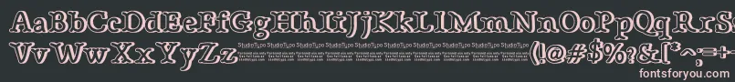 BonebasticOutlineDemo Font – Pink Fonts on Black Background