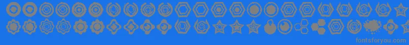 Dingbatzformz Font – Gray Fonts on Blue Background