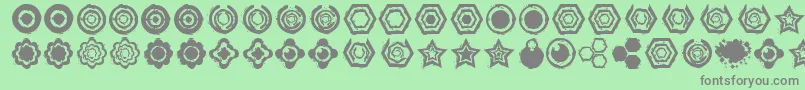 Dingbatzformz Font – Gray Fonts on Green Background