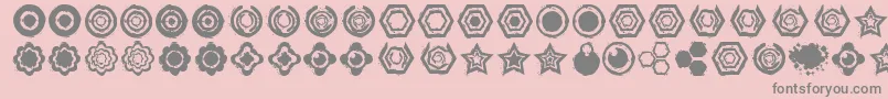 Dingbatzformz Font – Gray Fonts on Pink Background