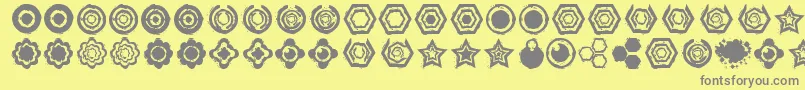 Dingbatzformz Font – Gray Fonts on Yellow Background