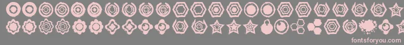 Dingbatzformz Font – Pink Fonts on Gray Background