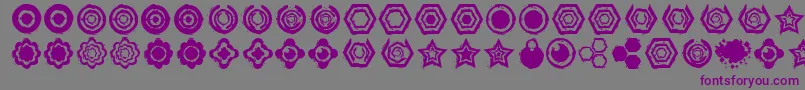 Dingbatzformz Font – Purple Fonts on Gray Background