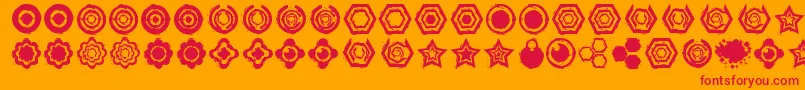 Dingbatzformz Font – Red Fonts on Orange Background