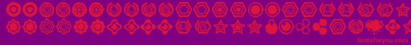 Dingbatzformz Font – Red Fonts on Purple Background