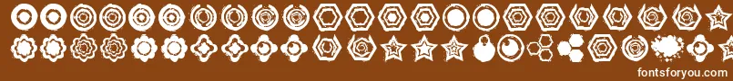 Dingbatzformz Font – White Fonts on Brown Background
