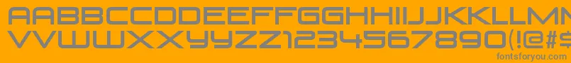 フォントVenusRisingRg – オレンジの背景に灰色の文字