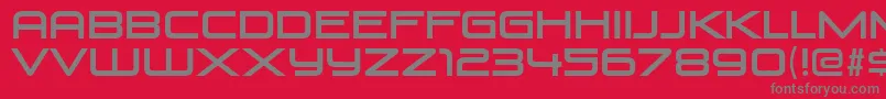 VenusRisingRg Font – Gray Fonts on Red Background
