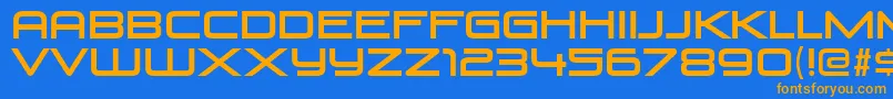 fuente VenusRisingRg – Fuentes Naranjas Sobre Fondo Azul