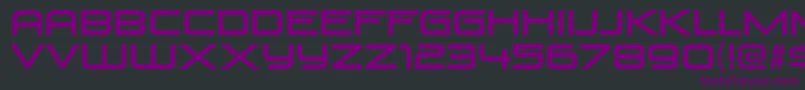 Czcionka VenusRisingRg – fioletowe czcionki na czarnym tle
