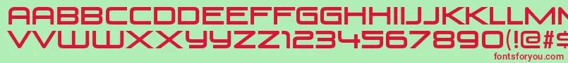 VenusRisingRg Font – Red Fonts on Green Background