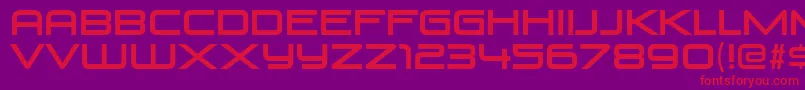 VenusRisingRg Font – Red Fonts on Purple Background