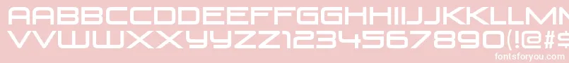 Fonte VenusRisingRg – fontes brancas em um fundo rosa
