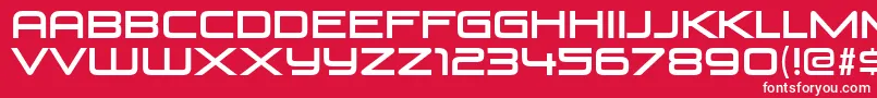 フォントVenusRisingRg – 赤い背景に白い文字