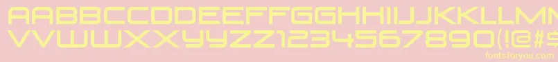 VenusRisingRg-Schriftart – Gelbe Schriften auf rosa Hintergrund