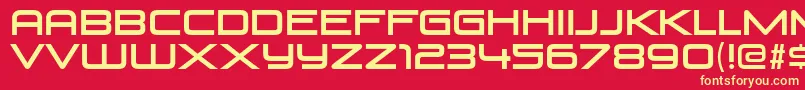 VenusRisingRg Font – Yellow Fonts on Red Background