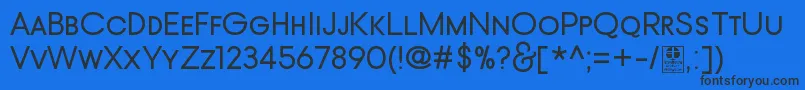 TypoGotikaSmallCapsDemo Font – Black Fonts on Blue Background