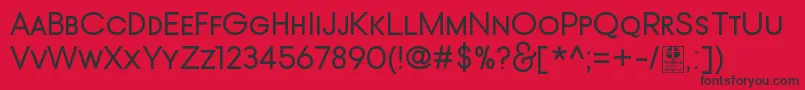 TypoGotikaSmallCapsDemo Font – Black Fonts on Red Background