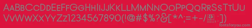 TypoGotikaSmallCapsDemo Font – Gray Fonts on Red Background