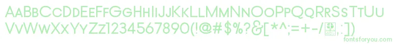 TypoGotikaSmallCapsDemo Font – Green Fonts on White Background