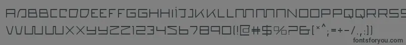 フォントQuasitron – 黒い文字の灰色の背景