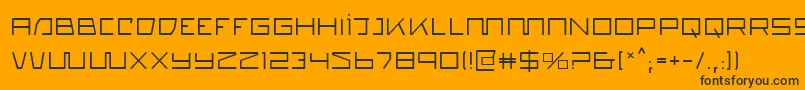 Quasitron Font – Black Fonts on Orange Background