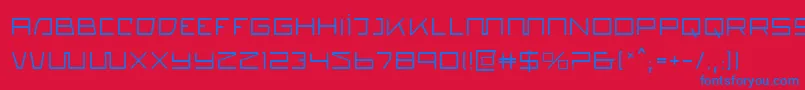 Quasitron Font – Blue Fonts on Red Background