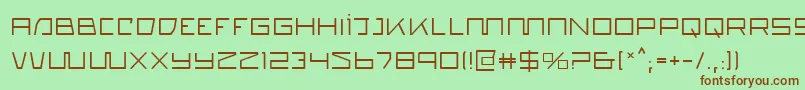 Quasitron Font – Brown Fonts on Green Background