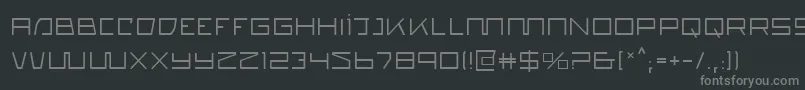 フォントQuasitron – 黒い背景に灰色の文字