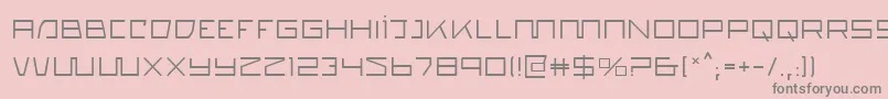 フォントQuasitron – ピンクの背景に灰色の文字