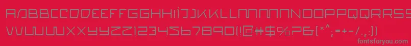 Quasitron Font – Gray Fonts on Red Background