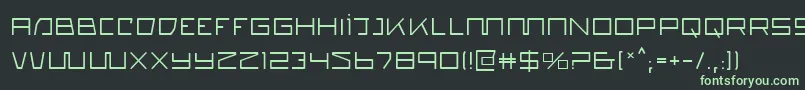 Quasitron Font – Green Fonts on Black Background