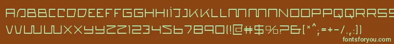 Шрифт Quasitron – зелёные шрифты на коричневом фоне