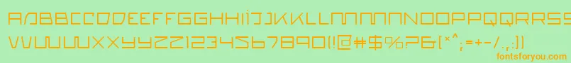 Quasitron Font – Orange Fonts on Green Background