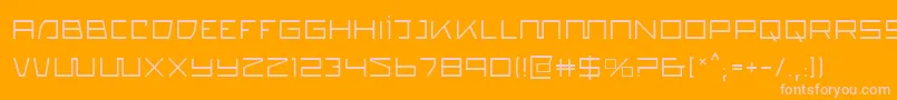 Quasitron Font – Pink Fonts on Orange Background