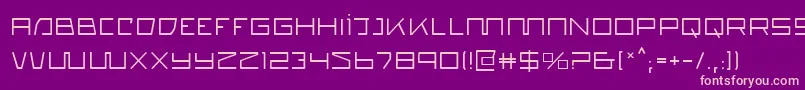 フォントQuasitron – 紫の背景にピンクのフォント