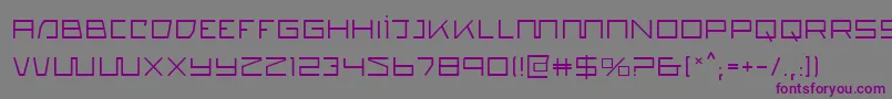 Шрифт Quasitron – фиолетовые шрифты на сером фоне