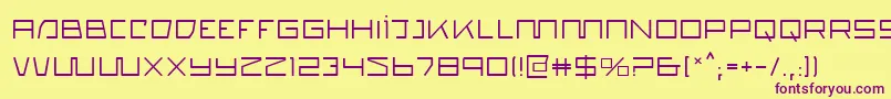 Quasitron Font – Purple Fonts on Yellow Background