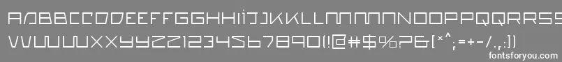 フォントQuasitron – 灰色の背景に白い文字