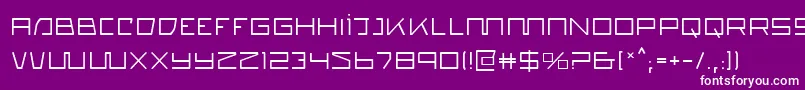 Quasitron Font – White Fonts on Purple Background