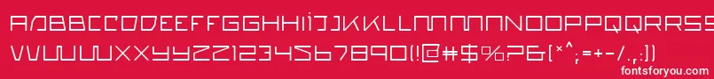 フォントQuasitron – 赤い背景に白い文字