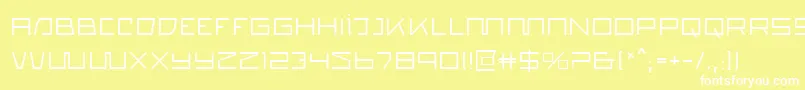 Quasitron Font – White Fonts on Yellow Background